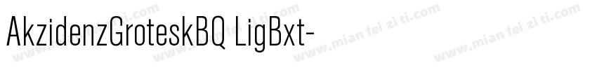 AkzidenzGroteskBQ LigBxt字体转换